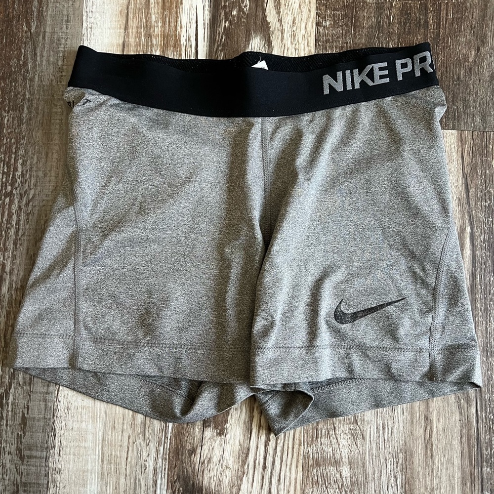 Nike Women's Gray Pro Shorts